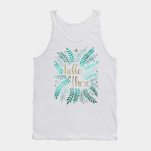 Hello There - Green and Gold Tank Top